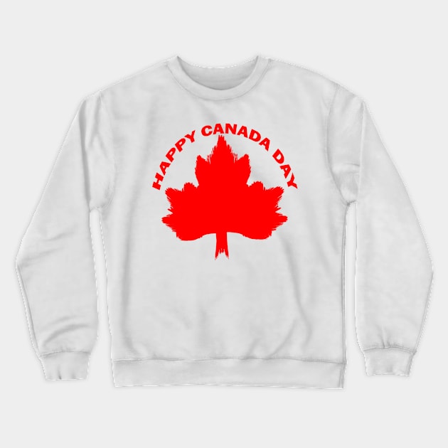 happy canada day red version Crewneck Sweatshirt by ILLUSTRATION FRIEND